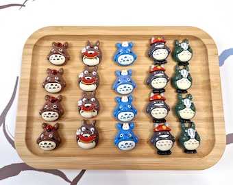 Totoro DIY Charms (zawieszki z płaskim tyłem, do akcesoriów do włosów/telefonu, magnesy i wiele więcej!)