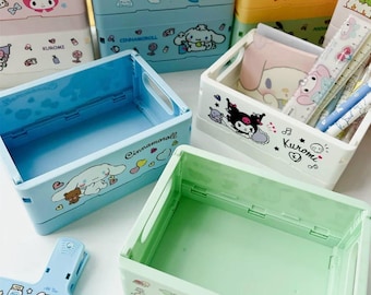 Składane pudełko do przechowywania Sanrio na artykuły papiernicze, książki, niezbędne rzeczy i wiele więcej!
