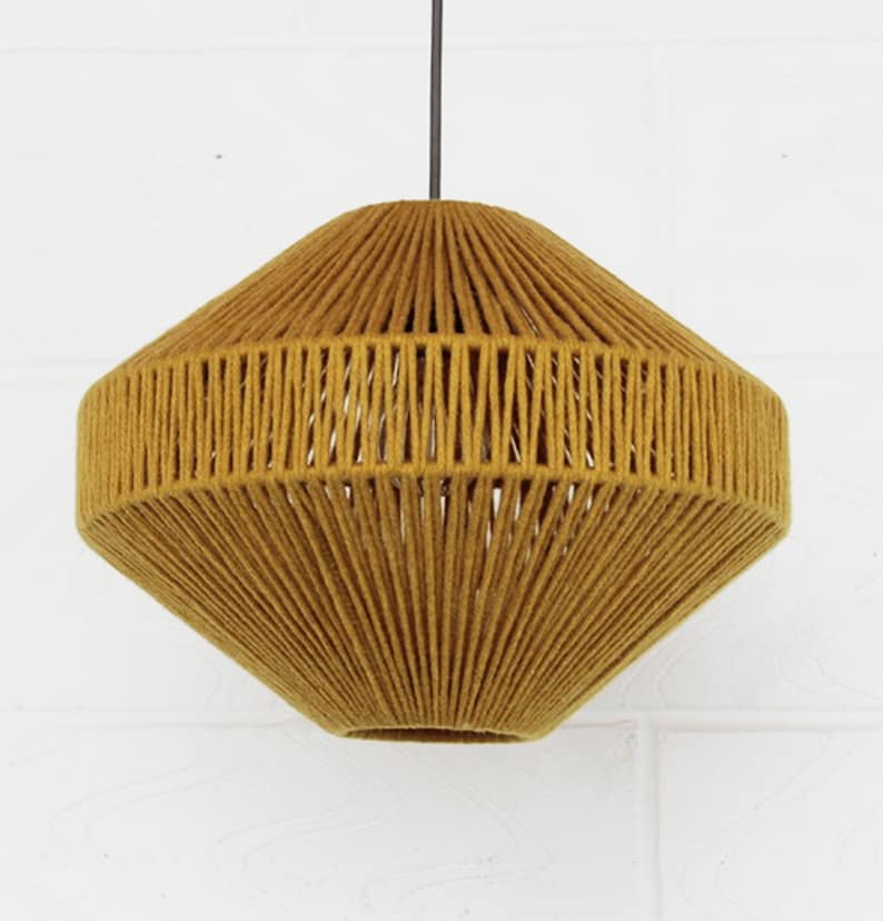 Home & Living Gold Colour Weave Capsule lampshade image 1