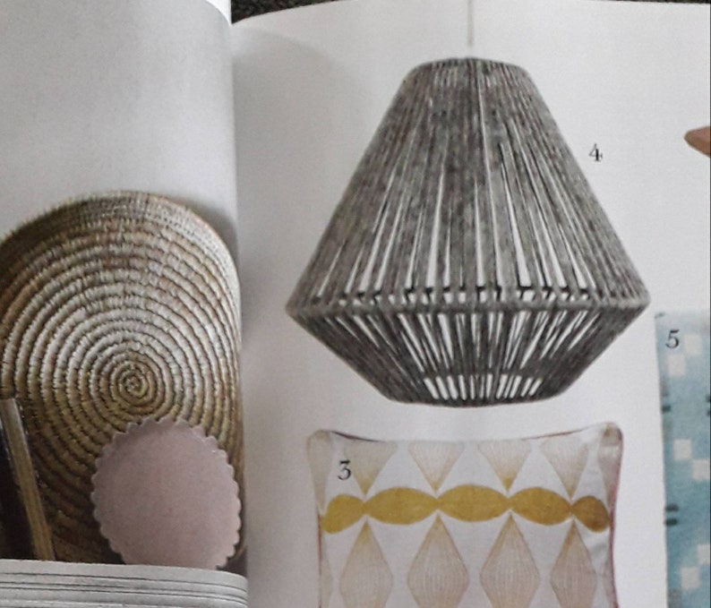 Pendant Lampshade ECO XS Geometric Portland British Wool Etsy