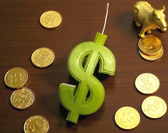 Grüne Dollar-Bienenwachskerze: Fülle-Ritual, Geldschöpfung