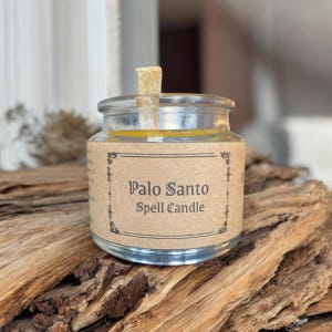 Palo Santo Beeswax Spell Candle: Cleansing & Healing