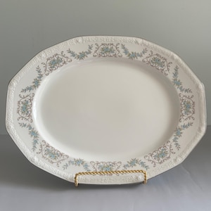 Vintage Mikasa Chelsea Oval Serving Platter: 16&quot; Discontinued Porcelain, Made in Japan. Prized Possessions USA.