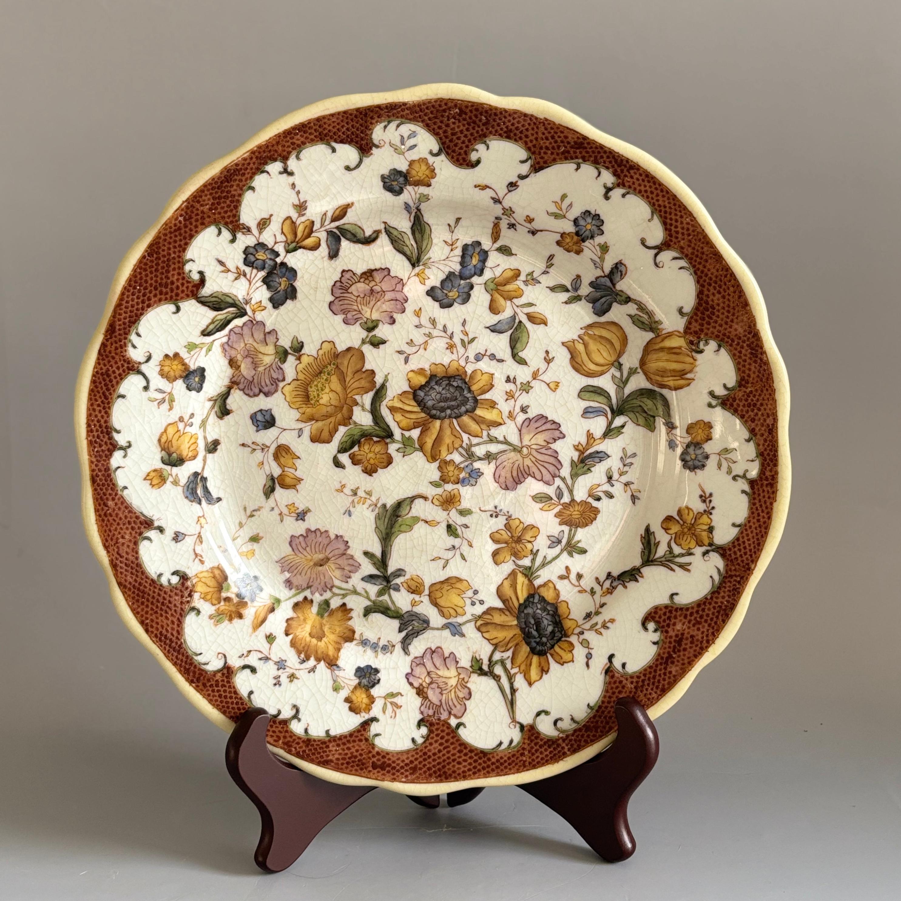 Wong Lee WL 1895 Floral Porcelain Plate, 10.5”. Prized Possessions