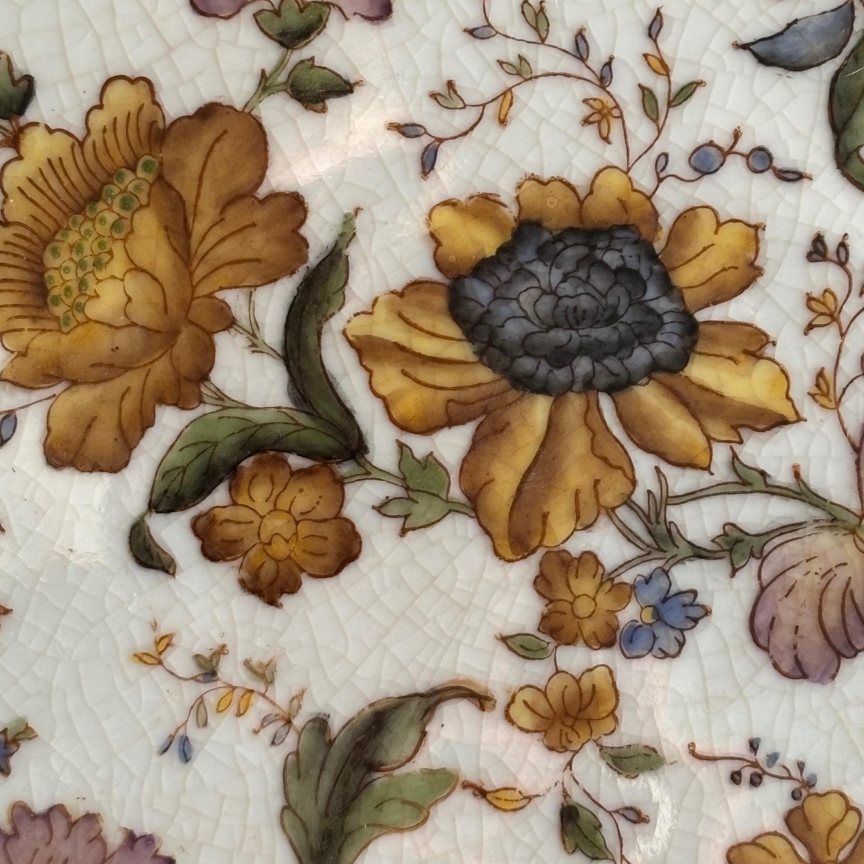 Wong Lee WL 1895 Floral Porcelain Plate, 10.5”. Prized Possessions