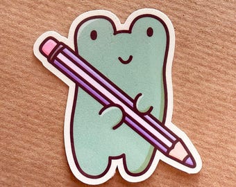Artist frog sticker