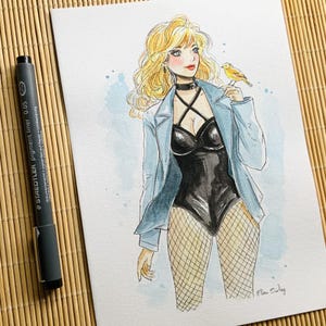 Black C - Original watercolor