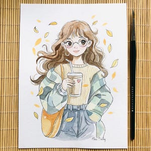 Coffee time - Original watercolor