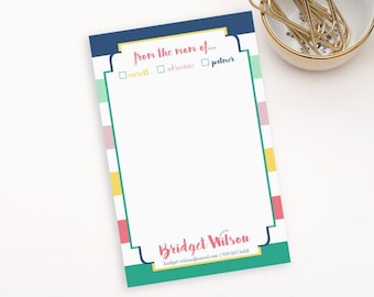 Mom Notepad with Kids Names Personalized From the Mom of Notepad Cute Note Pad For Mom Stationery Gift for Mom with Kids