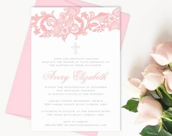 baptism invitations etsy