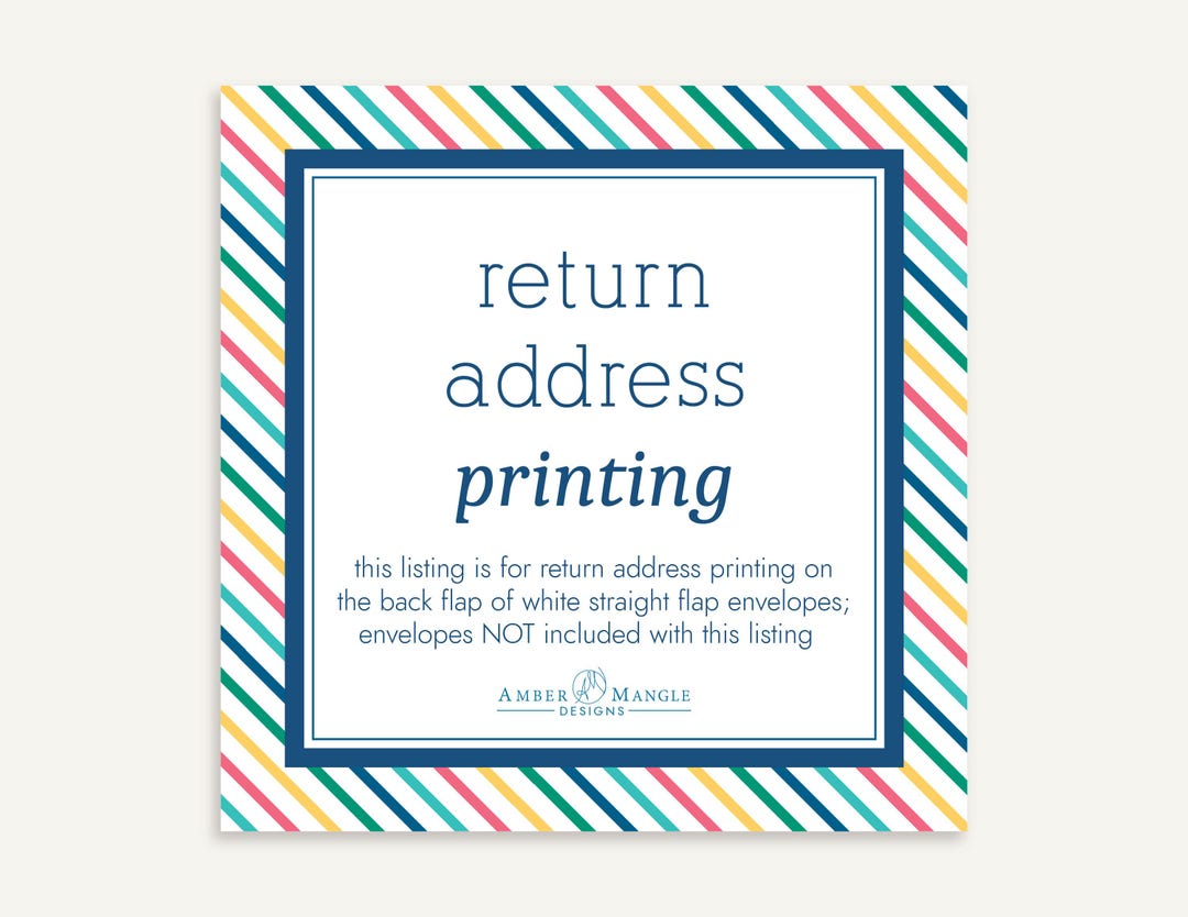 Envelope Return Address Printing Service - Etsy