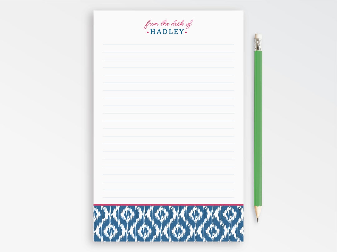 From the Desk of Notepad, Personalized Stationery, Custom Notepad for ...