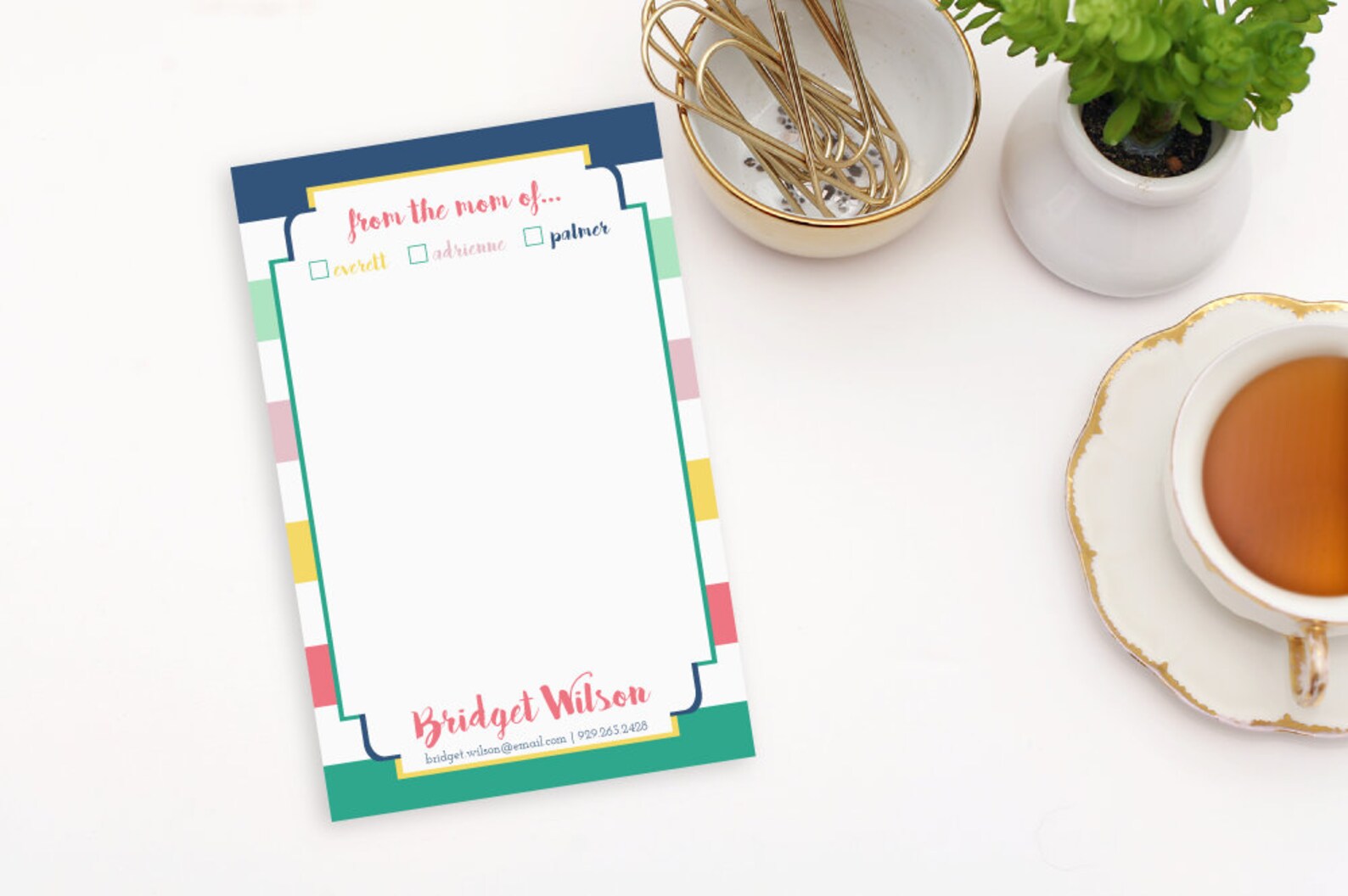 Stylish Notepad From the Mom of Notepad, Personalized Notepad for Mom, Custom Notepad ...