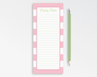 Pink Grocery Notepad, Monogrammed To Do List, Personalized Stationery, Girly, Honey Do List, Notepad with Name, Personalized Gift {CABANA}