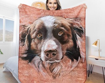 Custom Photo New Year Blanket - Personalized Christmas Gift for Him or Her Soft Flannel Throw for Home Decor, Cozy Keepsake, Unique Present.