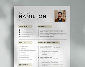 Professional Resume Template: Editable for Word, Google Docs, Canva