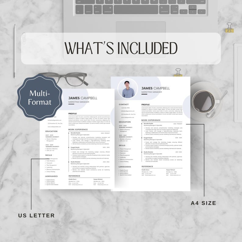 Availability Resume ATS Resume Template: Minimalist Design for Word, Canva, Google Docs - Etsy