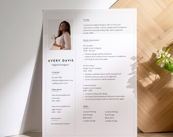 Elegant Resume Template: ATS Friendly, Word, Google Docs, Canva
