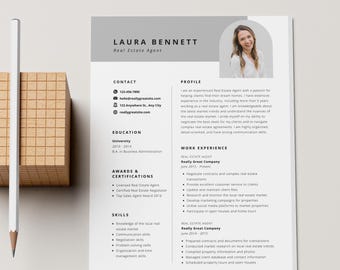 ATS Resume Template: Clean Design, Cover Letter (Word, Google Docs, Canva)