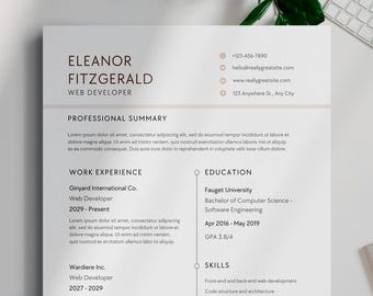 ATS Resume Template: Google Docs, Word & Canva (Easily Editable CV)