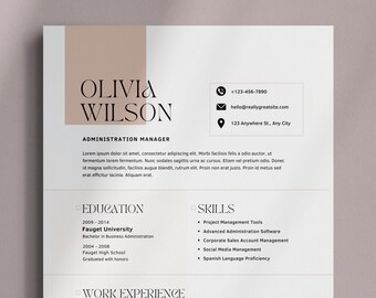 Professional Resume Template: Modern CV Design for Google Docs, Word & Canva