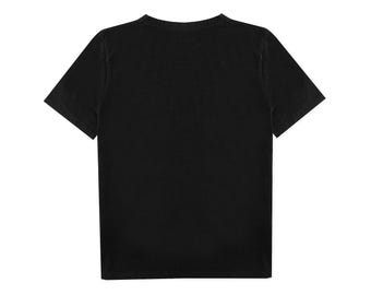 Organic Cotton V-Neck T-Shirt: Women&#39;s Black Tee, Tailored Fit