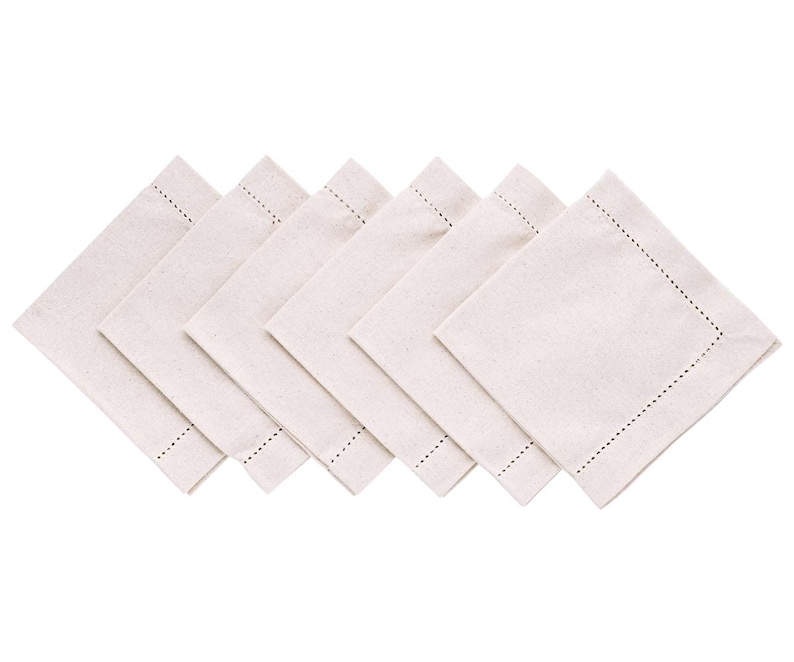 CottonPeopleUSA Hemstitch Cocktail Napkins - Thumbnail 3