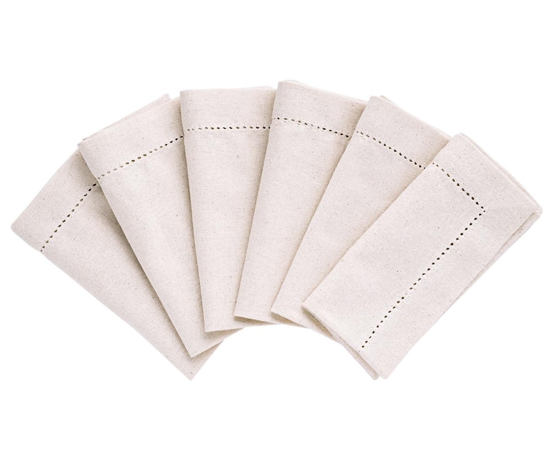 CottonPeopleUSA Hemstitch Cocktail Napkins - Thumbnail 4