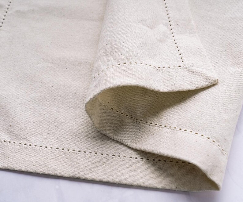 CottonPeopleUSA Hemstitch Cocktail Napkins - Thumbnail 5