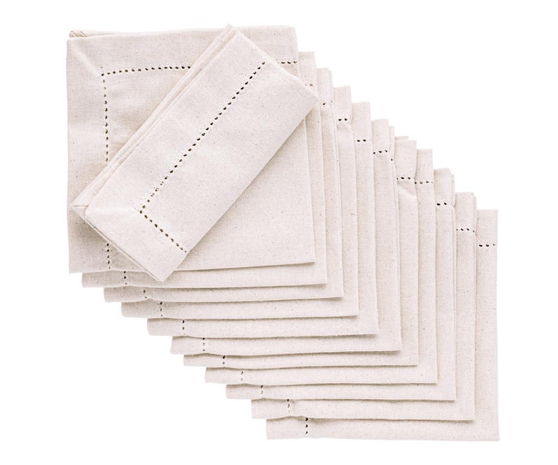 CottonPeopleUSA Hemstitch Cocktail Napkins
