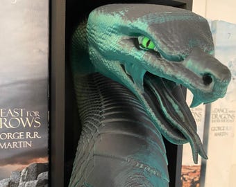 Slytherin Snake Book Nook Book End