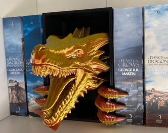 Dragon Book Nook Fantasy Bookshelf Decor