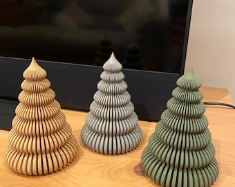 Modern Christmas Tree Decoration Wavy Design with Tea Light