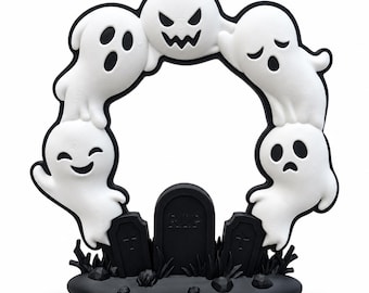 Halloween Wreath Graveyard Ghost