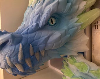 Fantasy Ice Dragon Book Nook Book ends