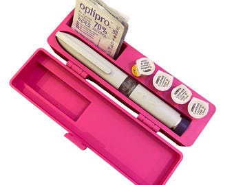 Personalised Mounjaro Weight Loss Pen Fridge and Travel Case Hinge and Clasp Lid