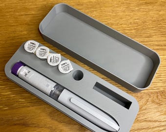 Kwikpen, Mounjaro Fridge, Travel Hard Case Push Lid