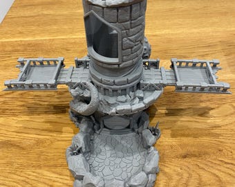 Kraken Dice Tower with Action Drawbridge - Painting Ready