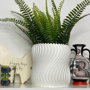 Large Plant Pot Modern Twisted Design