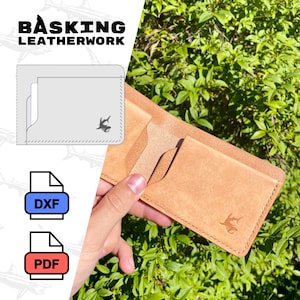 Patrón de cartera plegable Spring Slim / Plantilla de cuero / Diseño para descargar PDF DXF imprimible