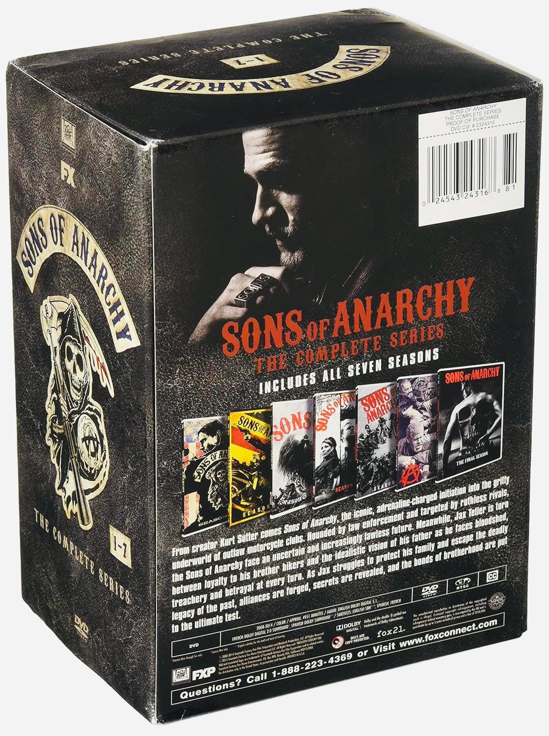 Sons of Anarchy: The Complete Series Seasons 1-7 DVD