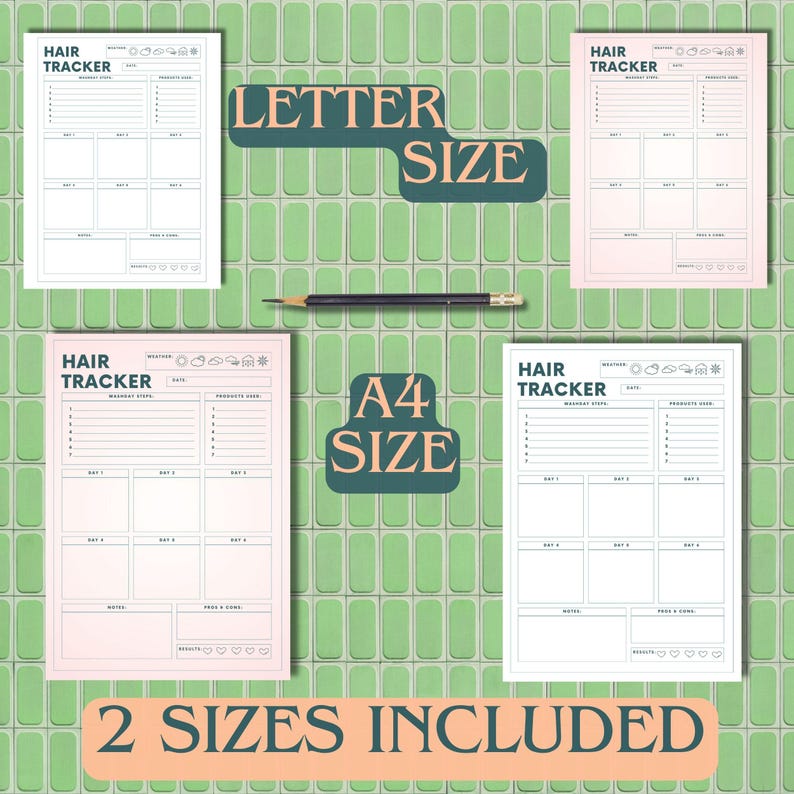 Haircare Printable Planner | Natural Curl Routine Checklist | Wavy Hair ...