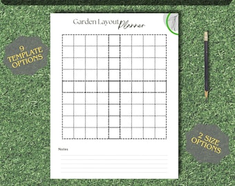 Garden Planning Template | Plot Layout Tool | Garden Design | Garden Printable | Digital Instant Download | Editable PDF Garden Planner