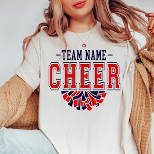 Custom Cheer Shirt, Personalized Cheer Shirt, Cheer Team Name Shirt, Cheer Shirt, Game Day Shirt, Cheer Mom Shirt, Cheer Player Shirt, Cheer