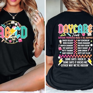 Comfort Colors Retro Daycare Shirt, Daycare Tour Shirt,Daycare Worker Gift,Cute Daycare Staff Crew,Childcare Provider Shirt,Toddler Teacher