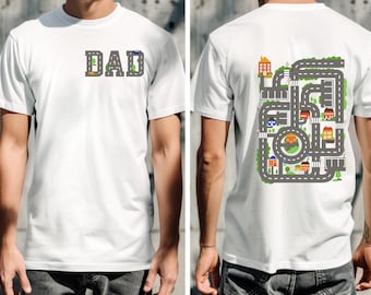 Dad's Car Track T-Shirt, Funny Father's Day Gift