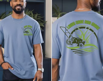 Men's Custom Lawncare Dry Fit Performance Shirt: Custom Text or Custom Logo Personalized Landscaping Tee Dry Fit Shirt