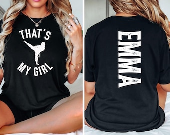 Custom That's My Girl Karate- Judo- Taekwondo Mom Comfort Colors® Shirt, Personalized Karate Player Name Mom Shirt