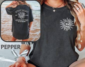 Spooky Island Disco Skull  Tee - Summerween Halloween Shirt