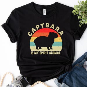 Capybara Is My Spirit Animal Shirt,Animal Lover Tee,Capybara Lover T-Shirt,Cute Animal Tshirt,Capybara Gift,Vintage Graphic Tee,Funny Quotes